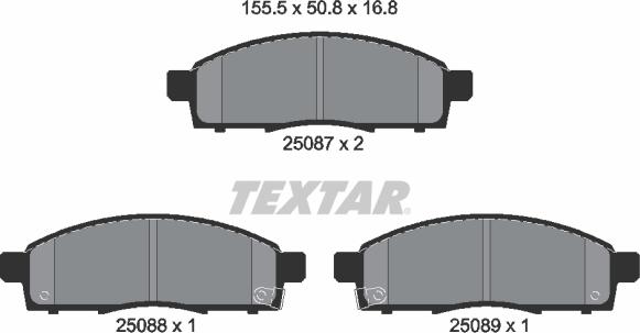 Textar 2508701 - Set placute frana,frana disc aaoparts.ro