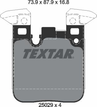 Textar 2502901 - Set placute frana,frana disc aaoparts.ro