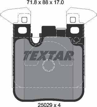 Textar 2502902 - Set placute frana,frana disc aaoparts.ro