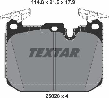 Textar 2502805 - Set placute frana,frana disc aaoparts.ro