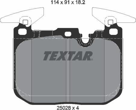 Textar 2502801 - Set placute frana,frana disc aaoparts.ro