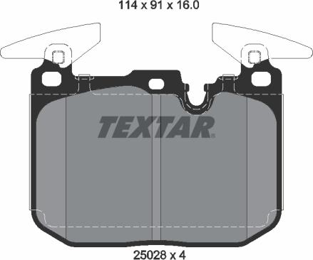 Textar 2502807 - Set placute frana,frana disc aaoparts.ro