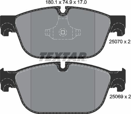 Textar 2507001 - Set placute frana,frana disc aaoparts.ro