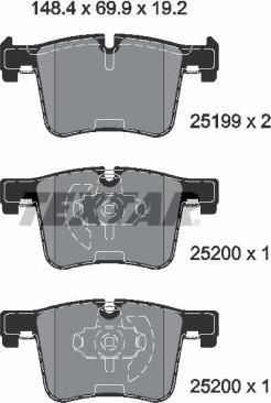 Textar 2519901 - Set placute frana,frana disc aaoparts.ro