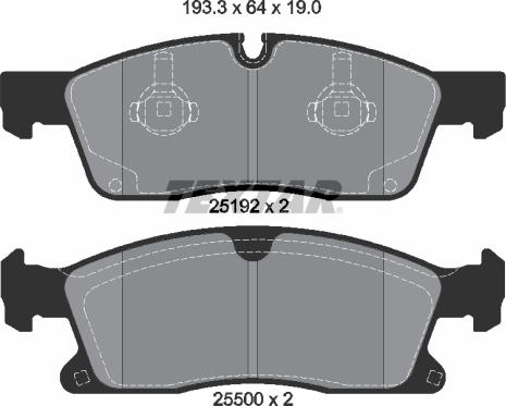 Textar 2519201 - Set placute frana,frana disc aaoparts.ro