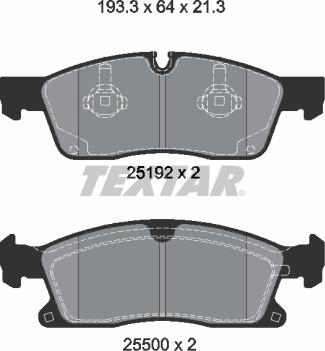 Textar 2519202 - Set placute frana,frana disc aaoparts.ro