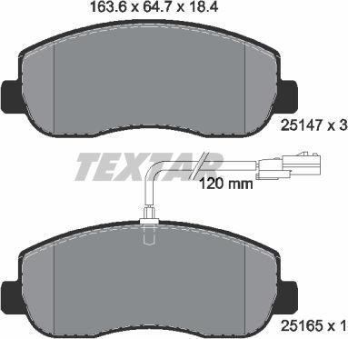 Textar 2514701 - Set placute frana,frana disc aaoparts.ro