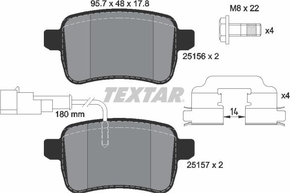 Textar 2515601 - Set placute frana,frana disc aaoparts.ro