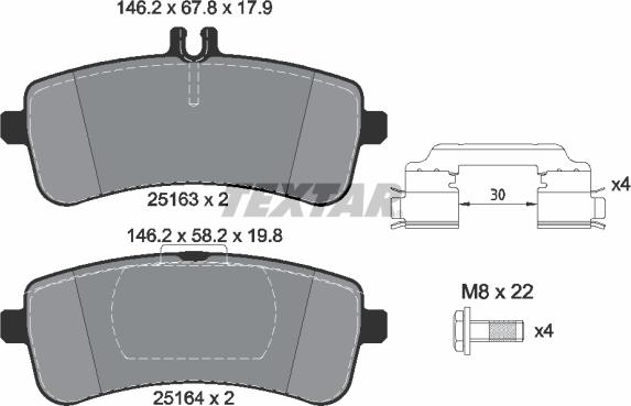 Textar 2516301 - Set placute frana,frana disc aaoparts.ro