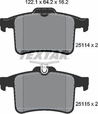 Textar 2511401 - Set placute frana,frana disc aaoparts.ro