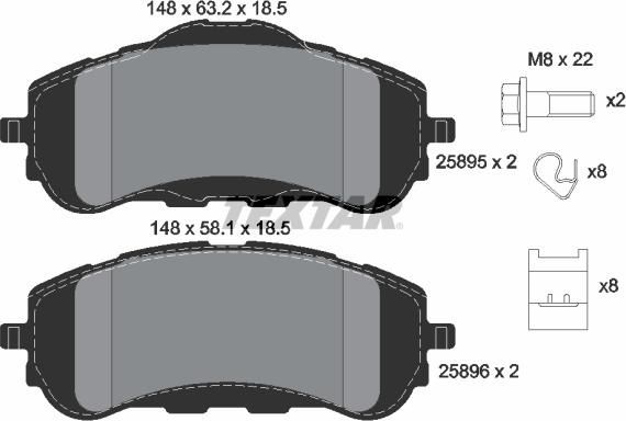 Textar 2589501 - Set placute frana,frana disc aaoparts.ro