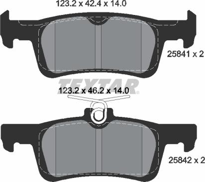 Textar 2584104 - Set placute frana,frana disc aaoparts.ro