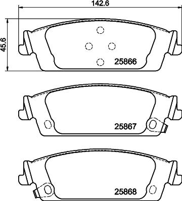 Textar 2586601 - Set placute frana,frana disc aaoparts.ro