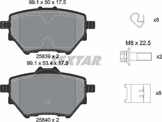 Textar 2583901 - Set placute frana,frana disc aaoparts.ro
