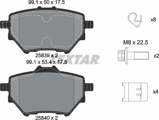 Textar 2583901 - Set placute frana,frana disc aaoparts.ro