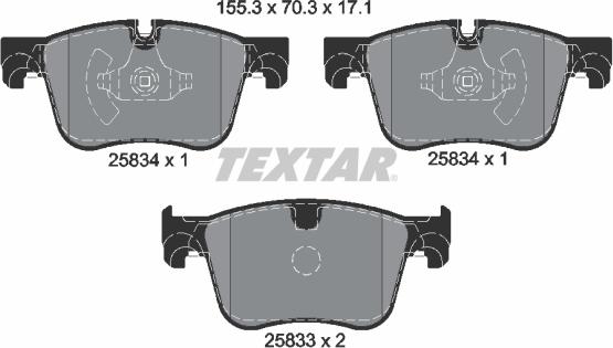 Textar 2583401 - Set placute frana,frana disc aaoparts.ro