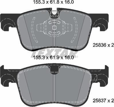 Textar 2583605 - Set placute frana,frana disc aaoparts.ro