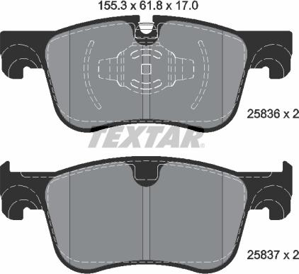 Textar 2583601 - Set placute frana,frana disc aaoparts.ro