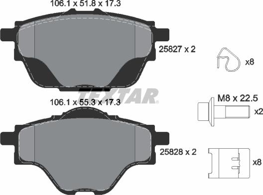 Textar 2582701 - Set placute frana,frana disc aaoparts.ro