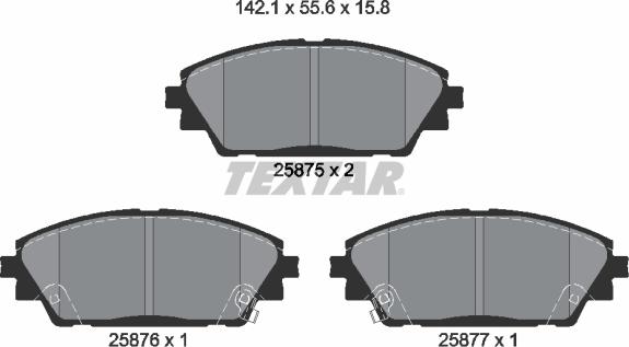 Textar 2587501 - Set placute frana,frana disc aaoparts.ro