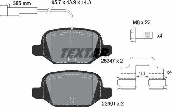 Textar 2534701 - Set placute frana,frana disc aaoparts.ro