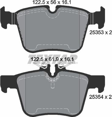 Textar 2535301 - Set placute frana,frana disc aaoparts.ro