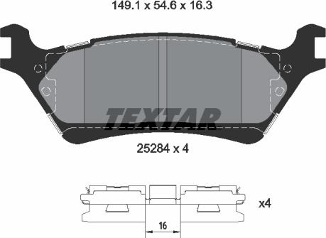 Textar 2538401 - Set placute frana,frana disc aaoparts.ro