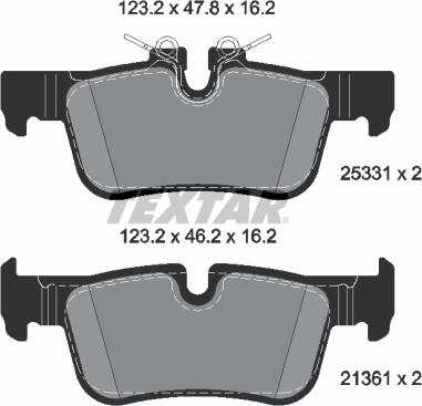 Textar 2533101 - Set placute frana,frana disc aaoparts.ro