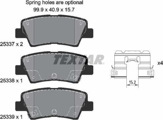 Textar 2533709 - Set placute frana,frana disc aaoparts.ro