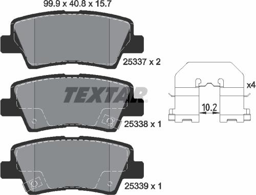 Textar 2533701 - Set placute frana,frana disc aaoparts.ro