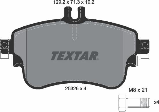 Textar 2532601 - Set placute frana,frana disc aaoparts.ro