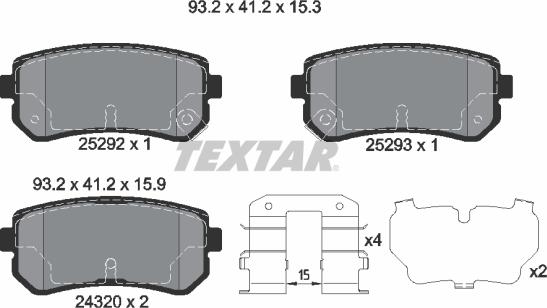 Textar 2529201 - Set placute frana,frana disc aaoparts.ro