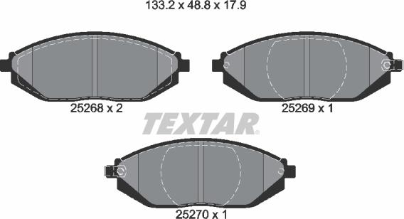 Textar 2526801 - Set placute frana,frana disc aaoparts.ro