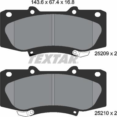 Textar 2520901 - Set placute frana,frana disc aaoparts.ro