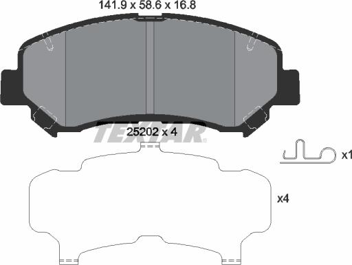 Textar 2520201 - Set placute frana,frana disc aaoparts.ro