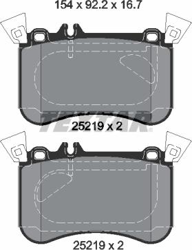 Textar 2521905 - Set placute frana,frana disc aaoparts.ro