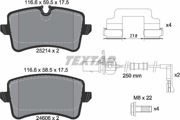 Textar 2521404 - Set placute frana,frana disc aaoparts.ro