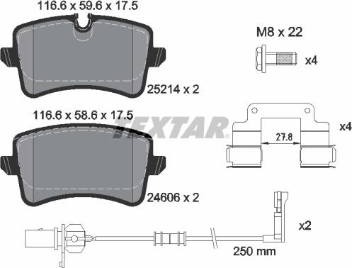 Textar 2521405 - Set placute frana,frana disc aaoparts.ro