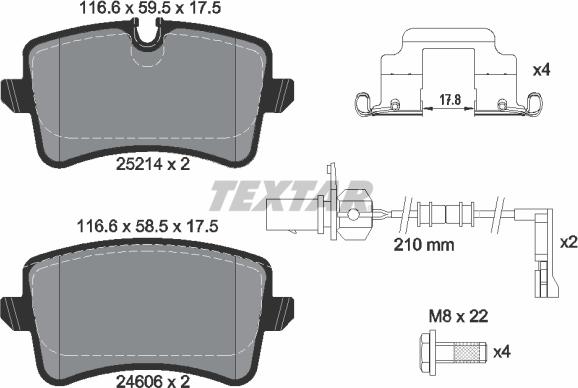 Textar 2521402 - Set placute frana,frana disc aaoparts.ro