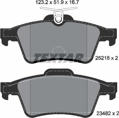 Textar 2521801 - Set placute frana,frana disc aaoparts.ro