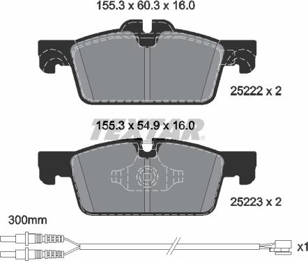 Textar 2522204 - Set placute frana,frana disc aaoparts.ro