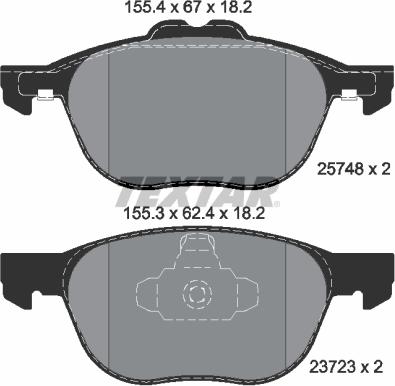 Textar 2574801 - Set placute frana,frana disc aaoparts.ro