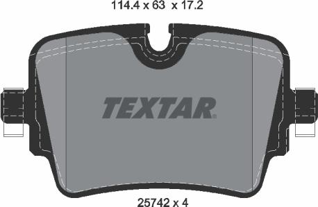 Textar 2574201 - Set placute frana,frana disc aaoparts.ro