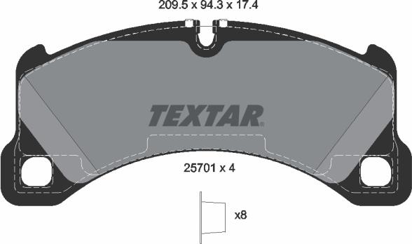 Textar 2570101 - Set placute frana,frana disc aaoparts.ro