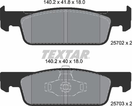 Textar 2570201 - Set placute frana,frana disc aaoparts.ro