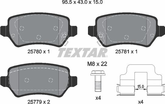 Textar 2578001 - Set placute frana,frana disc aaoparts.ro