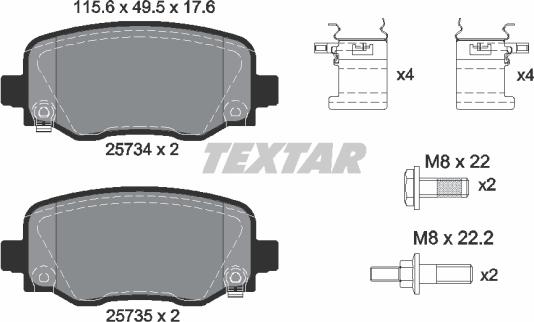 Textar 2573401 - Set placute frana,frana disc aaoparts.ro