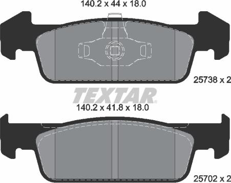 Textar 2573801 - Set placute frana,frana disc aaoparts.ro