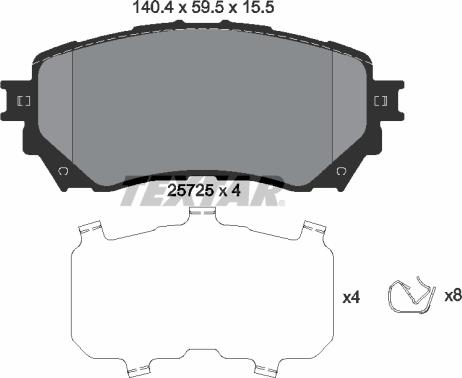 Textar 2572501 - Set placute frana,frana disc aaoparts.ro