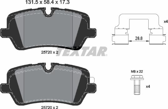 Textar 2572001 - Set placute frana,frana disc aaoparts.ro